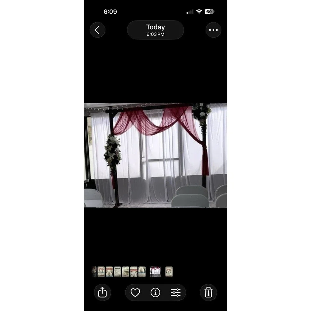 10x10FT White Backdrop Curtains for Parties - White Wedding Backdrop